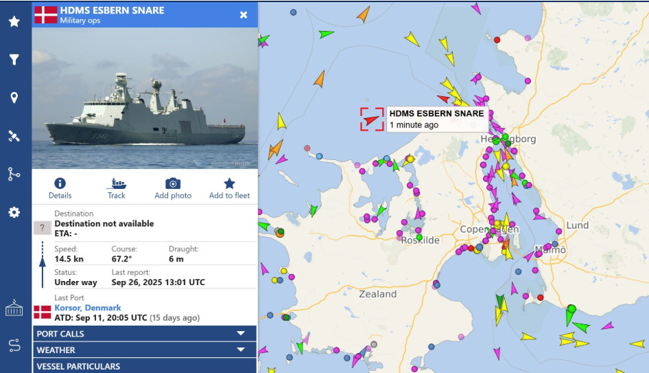 Данска испрати еден од своите најголеми воени бродови во патрола поради дроновите