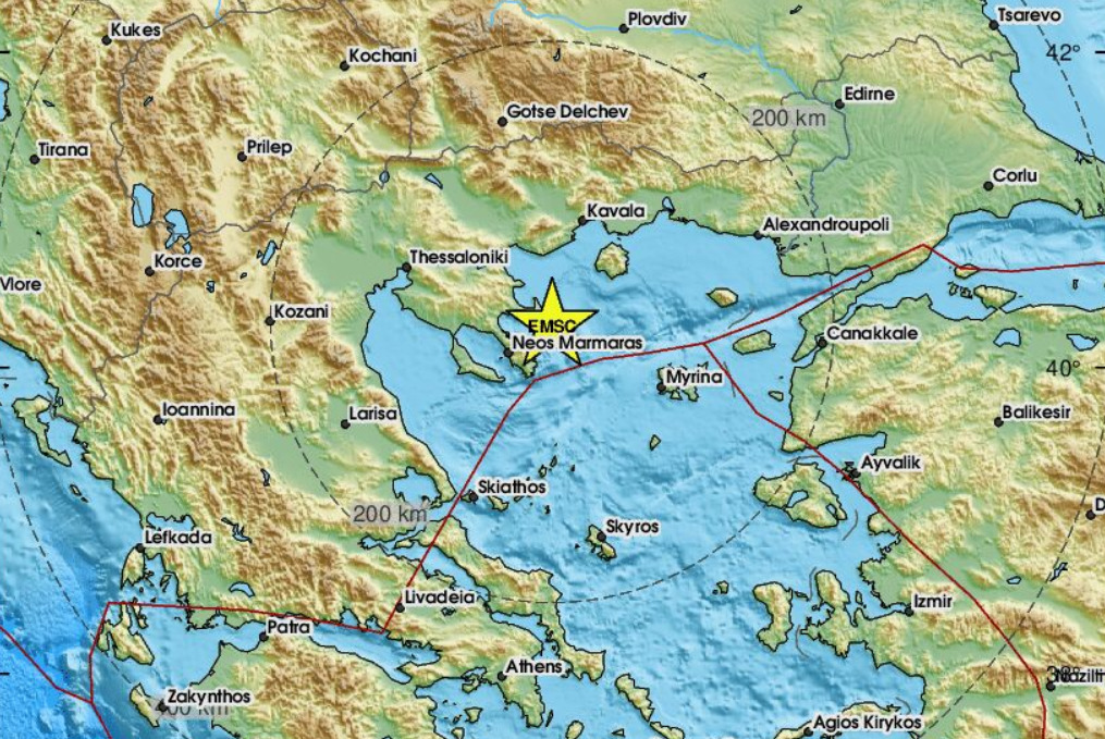 Почувствуван земјотрес во југоисточните делови на Македонија, епицентарот во Грција