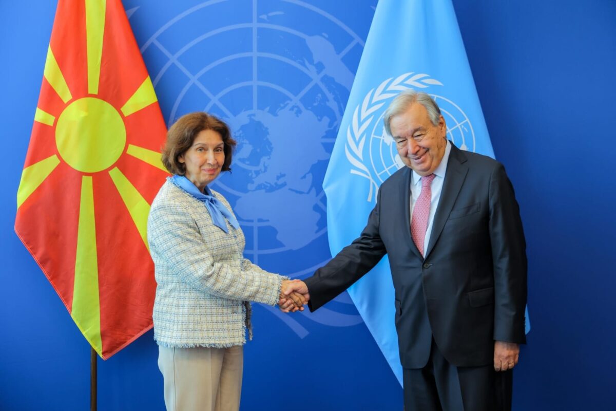 Сиљановска-Давкова на средба со Генералниот секретар на ОН, Антонио Гутереш