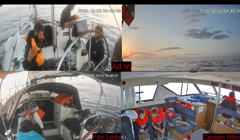 (Видео) Израелската војска упадна на бродовите што пловат кон Газа, уапсена е Грета Тунберг