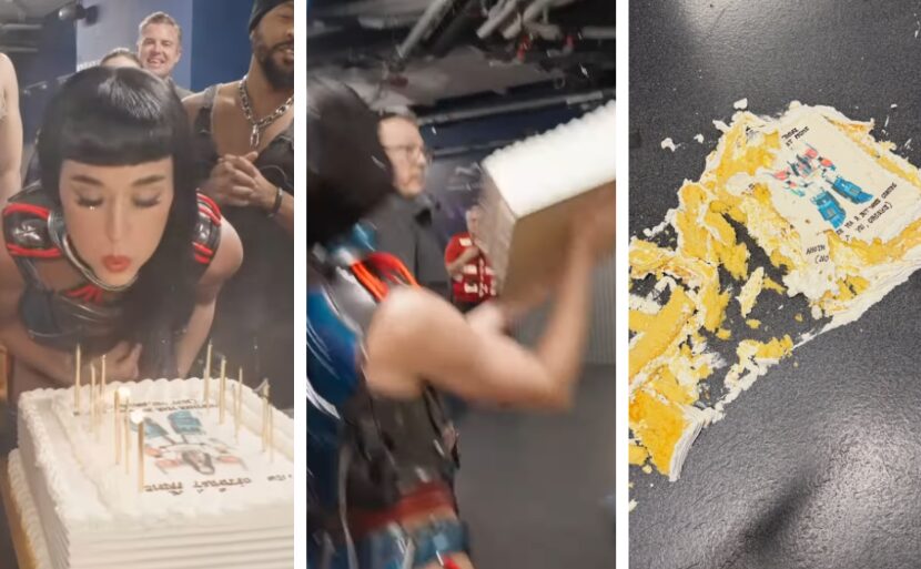 Интернетот бесен на Кејти Пери поради роденденската сцена со тортата