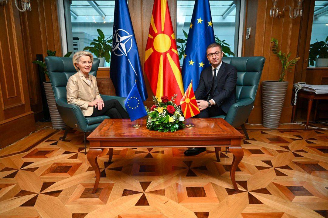 Мицкоски на средбата со фон дер Лајен: Државата очекува од Европската Унија јасна и конкретна посветеност