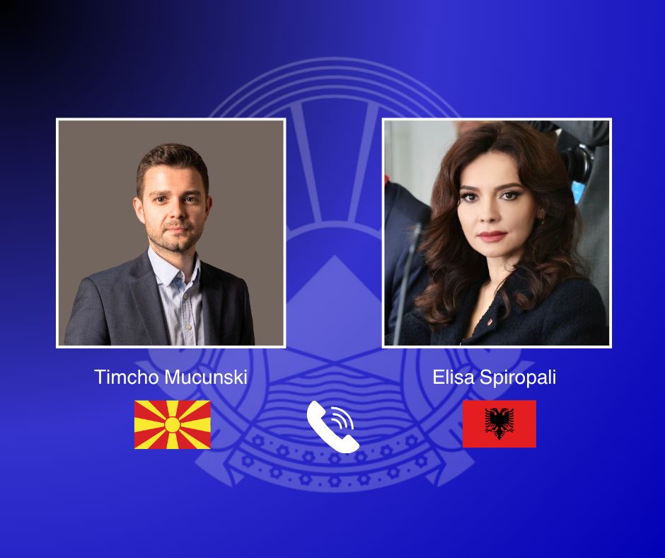 Телефонски разговор на Муцунски со министерката за Европа и надворешни работи на Албанија