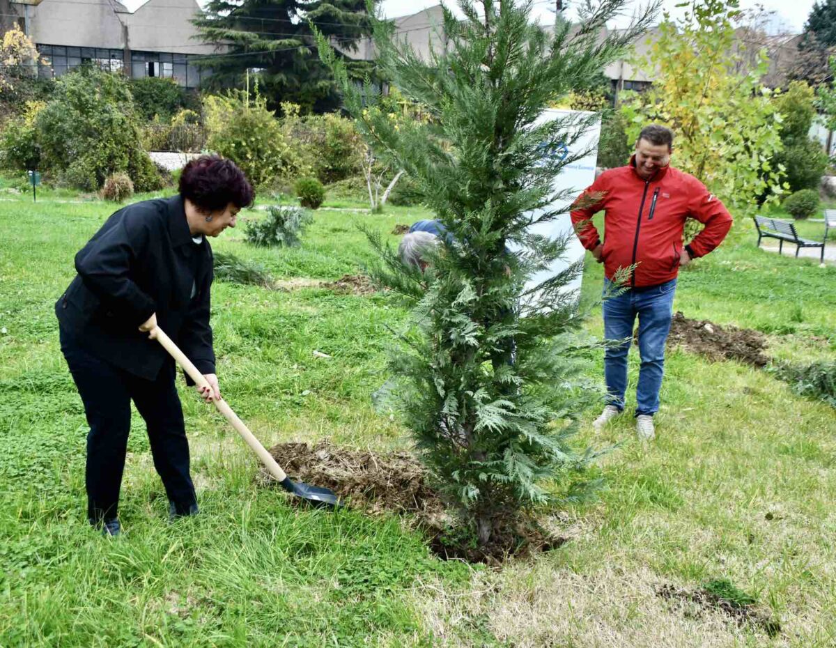 Градоначалничката на Кисела Вода Стаменкоска-Трајкоска со акција за пошумување