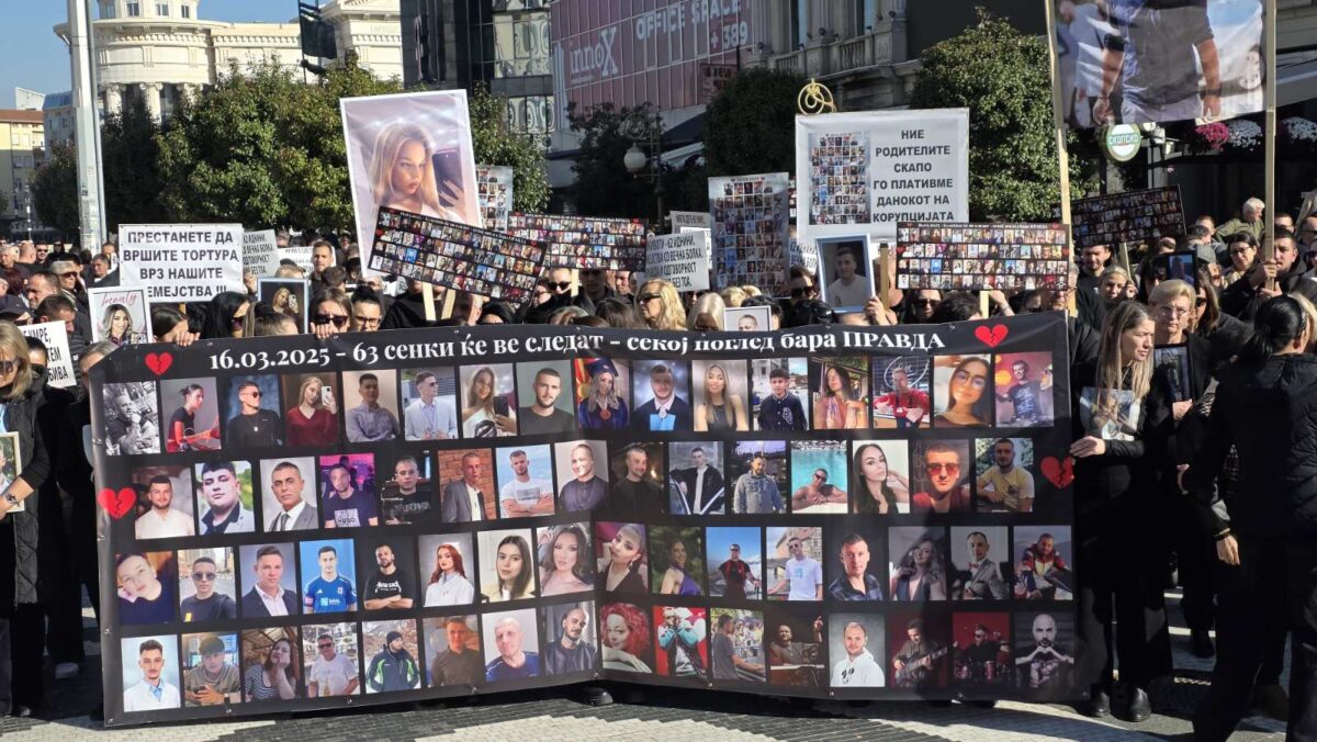 (Фото+видео) „63 сенки ќе ве следат – секој поглед бара правда“ – марш за загинатите во кочанската дискотека