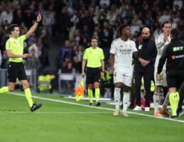 (Видео) Бес и лутина на „Бернабеу“ – Тројца од Реал поцрвенеа против Селта