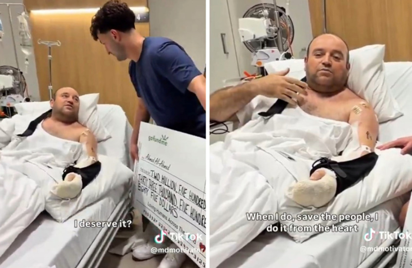 (Видео) Херојот од плажата Бонди доби чек од 1,65 милион долари, видете ја неговата реакција