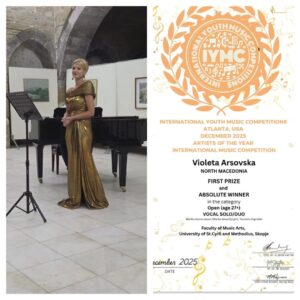 Голем двоен меѓународен успех на познатата штипска оперска пејачка Виолета Арсовска