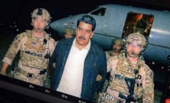 На социјалните мрежи е објавена фотографија од апсењето на Мадуро, не се знае дали е реална