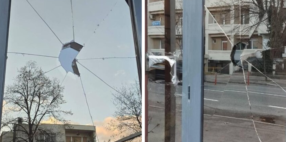 Уапсено лицето што го оштети стаклото на влезната врата на бугарската амбасада во Скопје