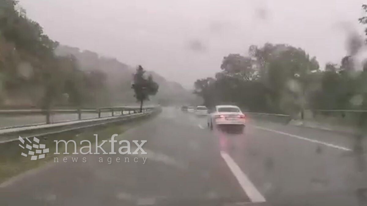 Одронот е исчистен, сообраќајот на автопатот Скопје – Велес се одвива нормално