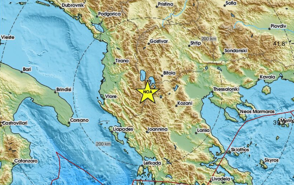 Почувствуван земјотрес во Битола, Охрид и околината: епицентарот во Албанија