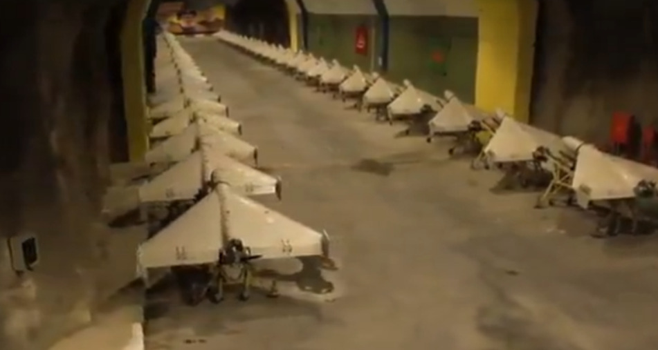 (Видео) Иран објави снимка од тунел полн со дронови