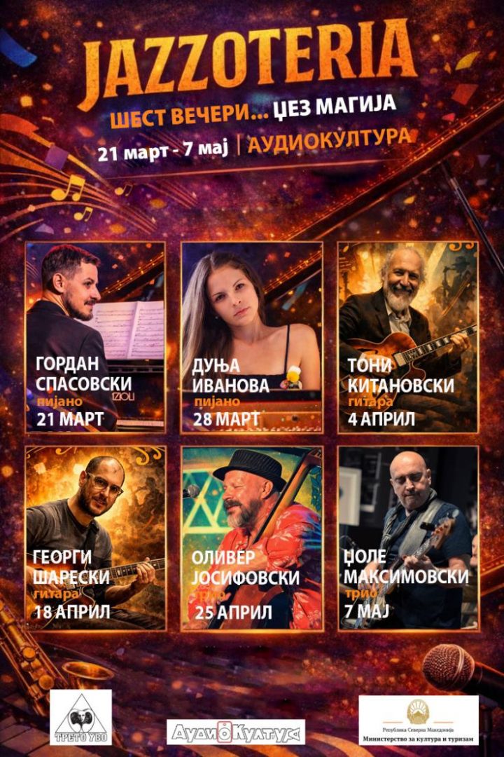 Циклус џез концерти со врвни македонски музичари – JAZZOTERIA во Скопје