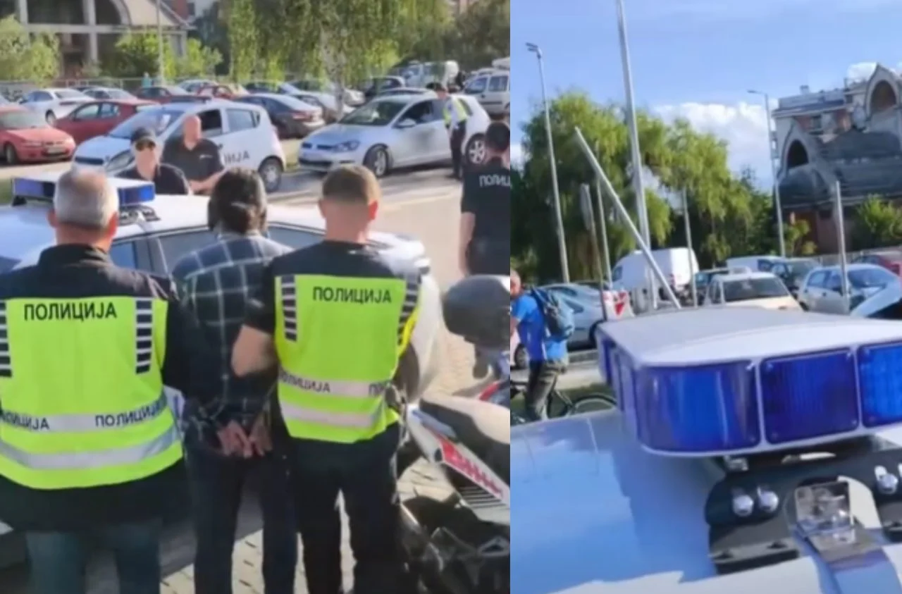 (Видео) „Како тежок криминалец уапсен претседателот на Црвена Младина поради извадено палестинско знаме“, велат од Левица