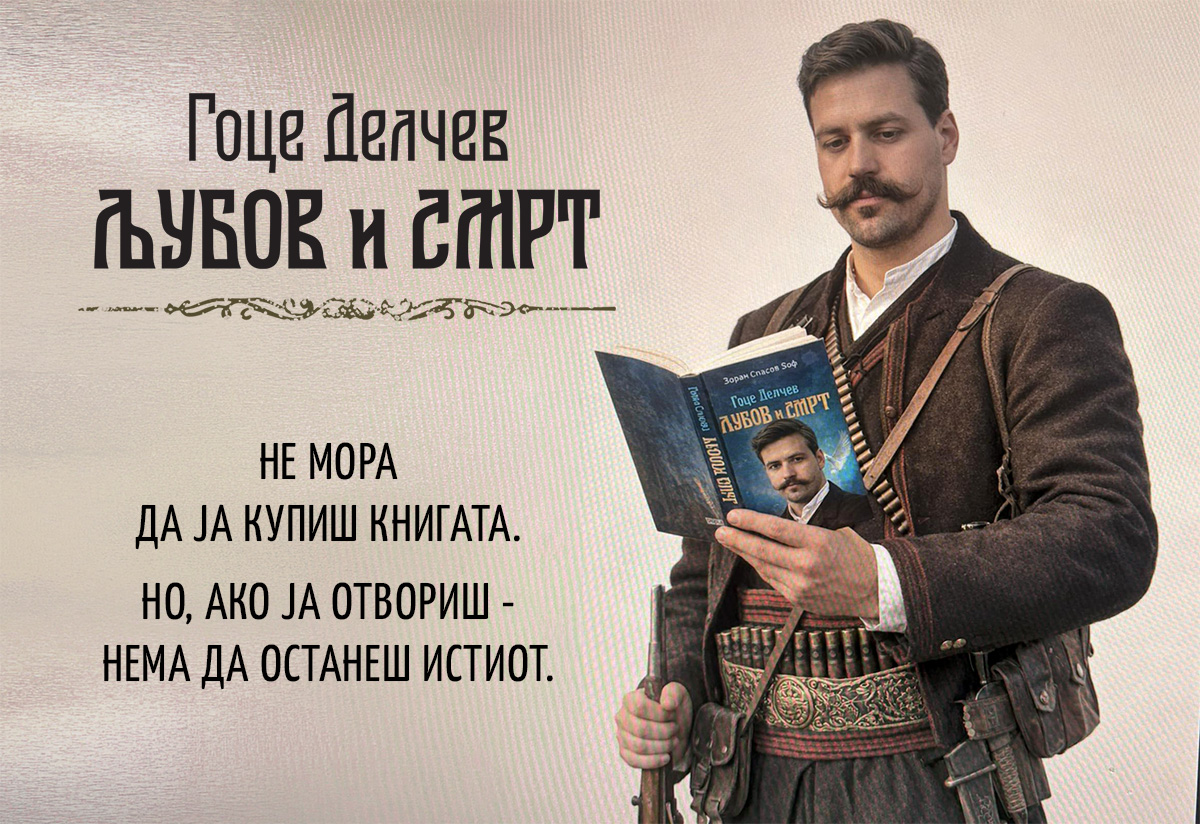 Тајна журка на Саемот на книгата в четврток: Зоран Спасов-Ѕоф ќе ја промовира новта книга „ Гоце Делчев – љубов и смрт“
