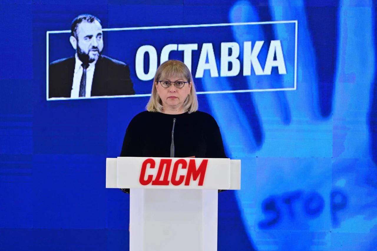 (Видео) „За Мицкоски тепање жена е ‘мал престап’ – срамна заштита на насилството врз жените и на Тошковски“, вели Ангелковска