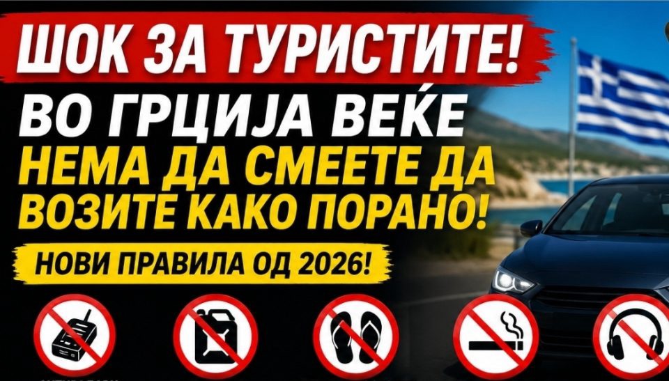 Нови правила во Грција: Една грешка зад волан може да ве чини и до 2.000 евра – ова сега е строго забрането