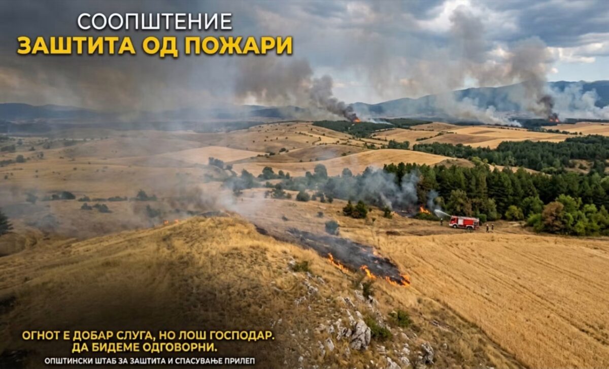Општина Прилеп со апел до граѓаните: Во период на висок ризик, и најмало невнимание може да предизвика пожар