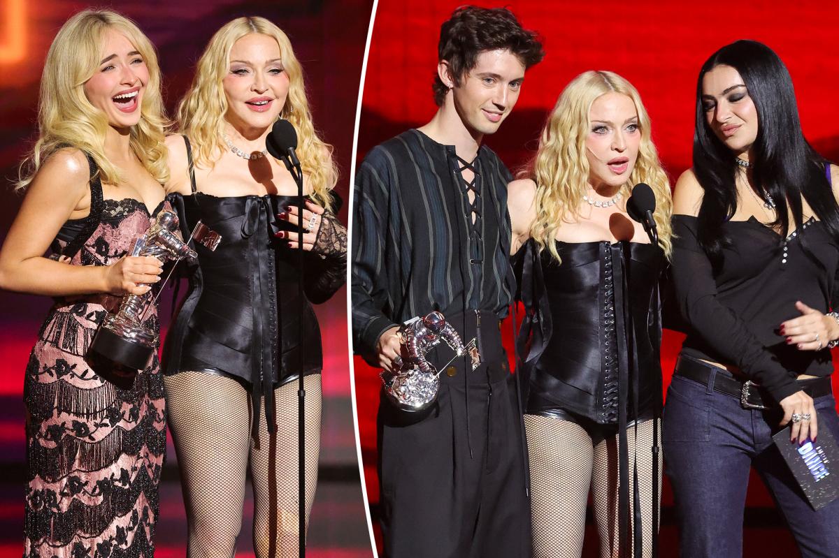 Мадона предизвика лавина реакции на MTV VMA: Заборави за што ја добила наградата, па се пошегува со Сабрина Карпентер