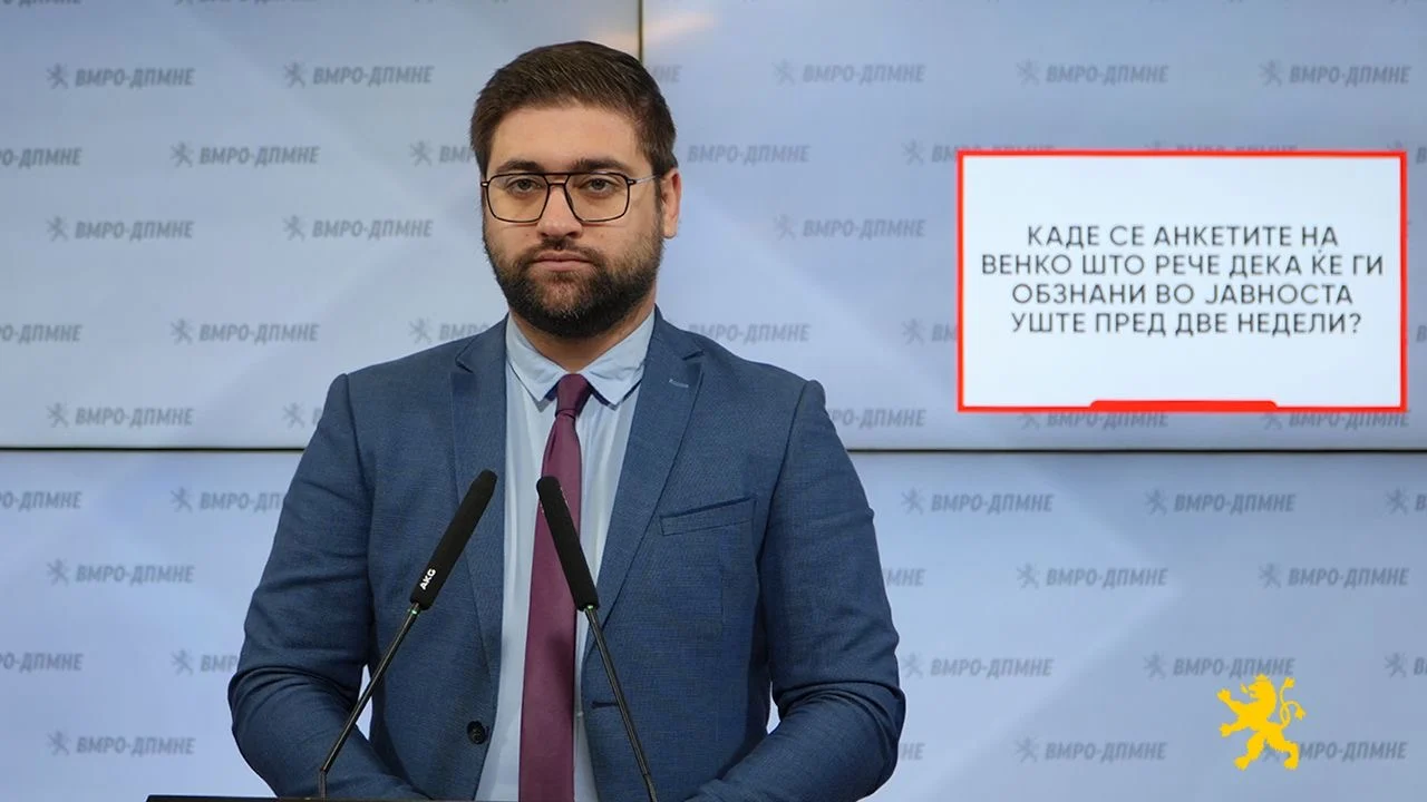 (Видео) Манасиевски: Каде се анкетите на Венко што рече дека ќе ги обзнани во јавноста уште пред две недели?